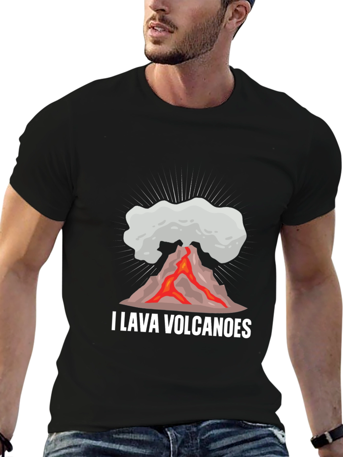I Lava Volcanoes Mens Black T-Shirt