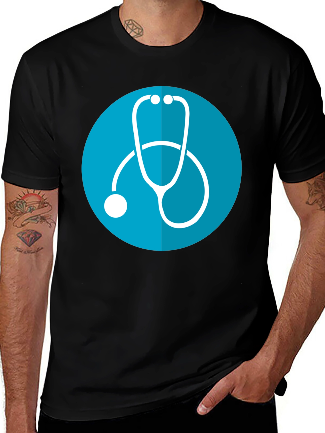 Stethoscope Graphic Tee - Medical Profession Pride