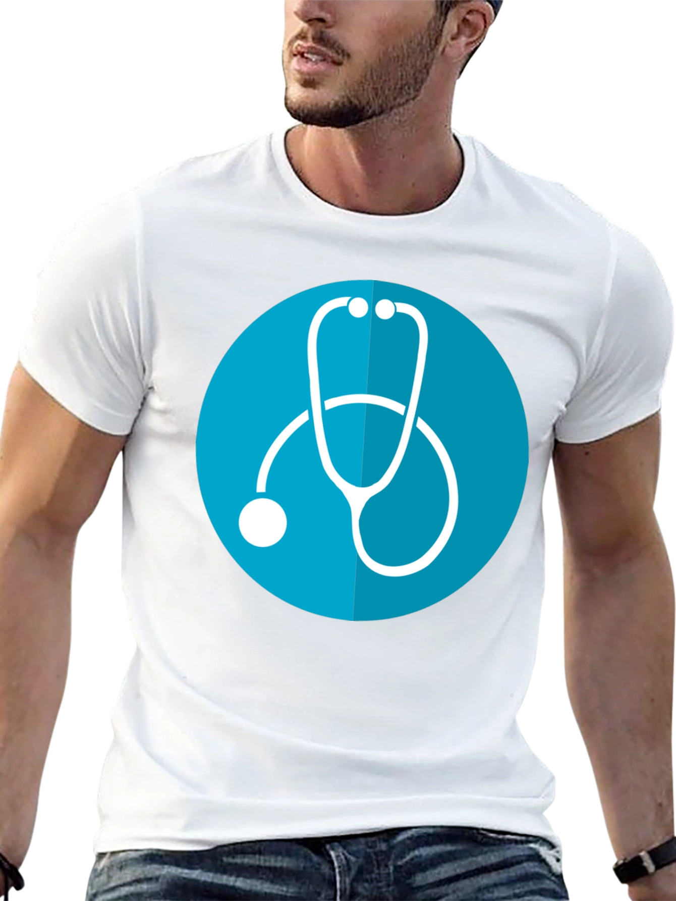Stethoscope Graphic Tee - Medical Profession Pride