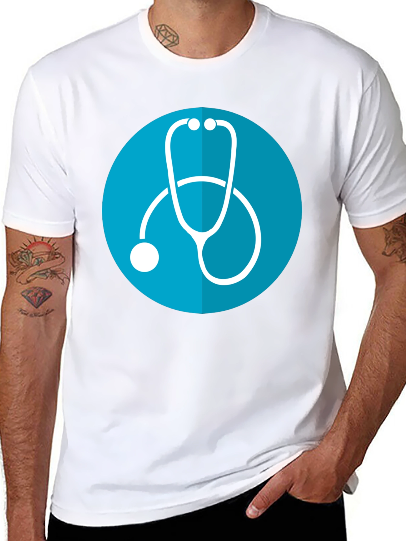 Stethoscope Graphic Tee - Medical Profession Pride