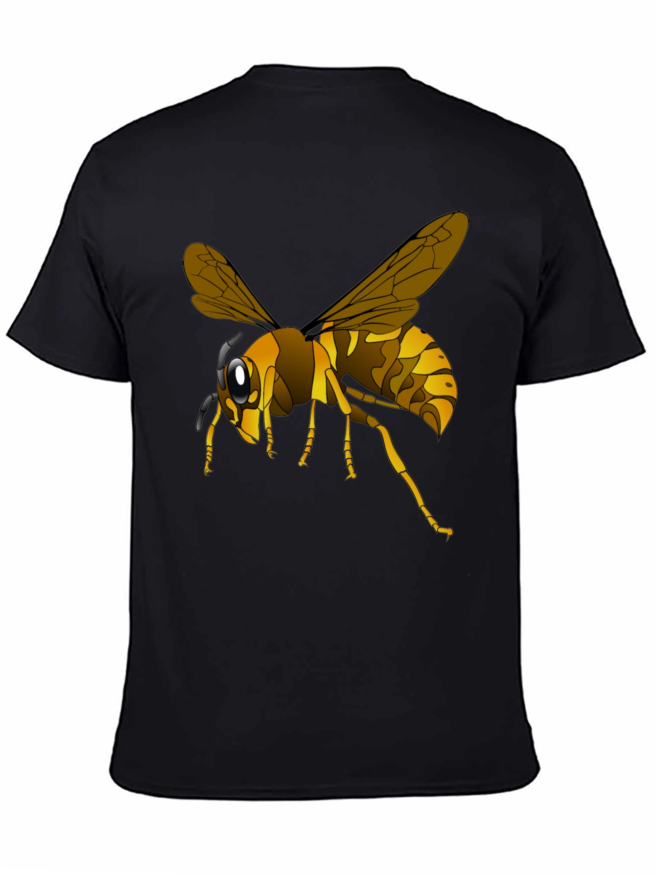 Wasp Graphic Black T-Shirt - Insect Lover Tee