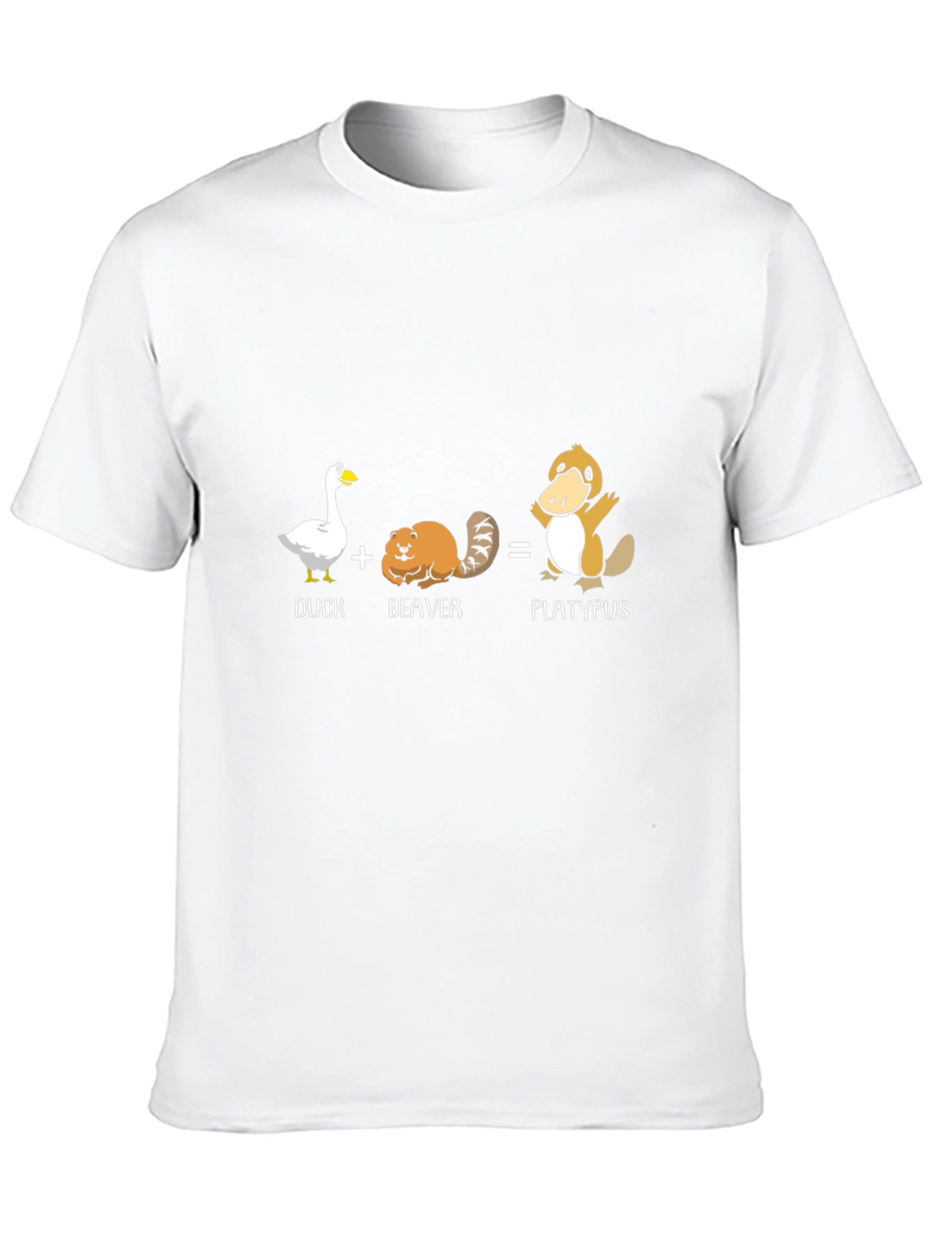Duck Plus Beaver Equals Platypus Graphic T-Shirt