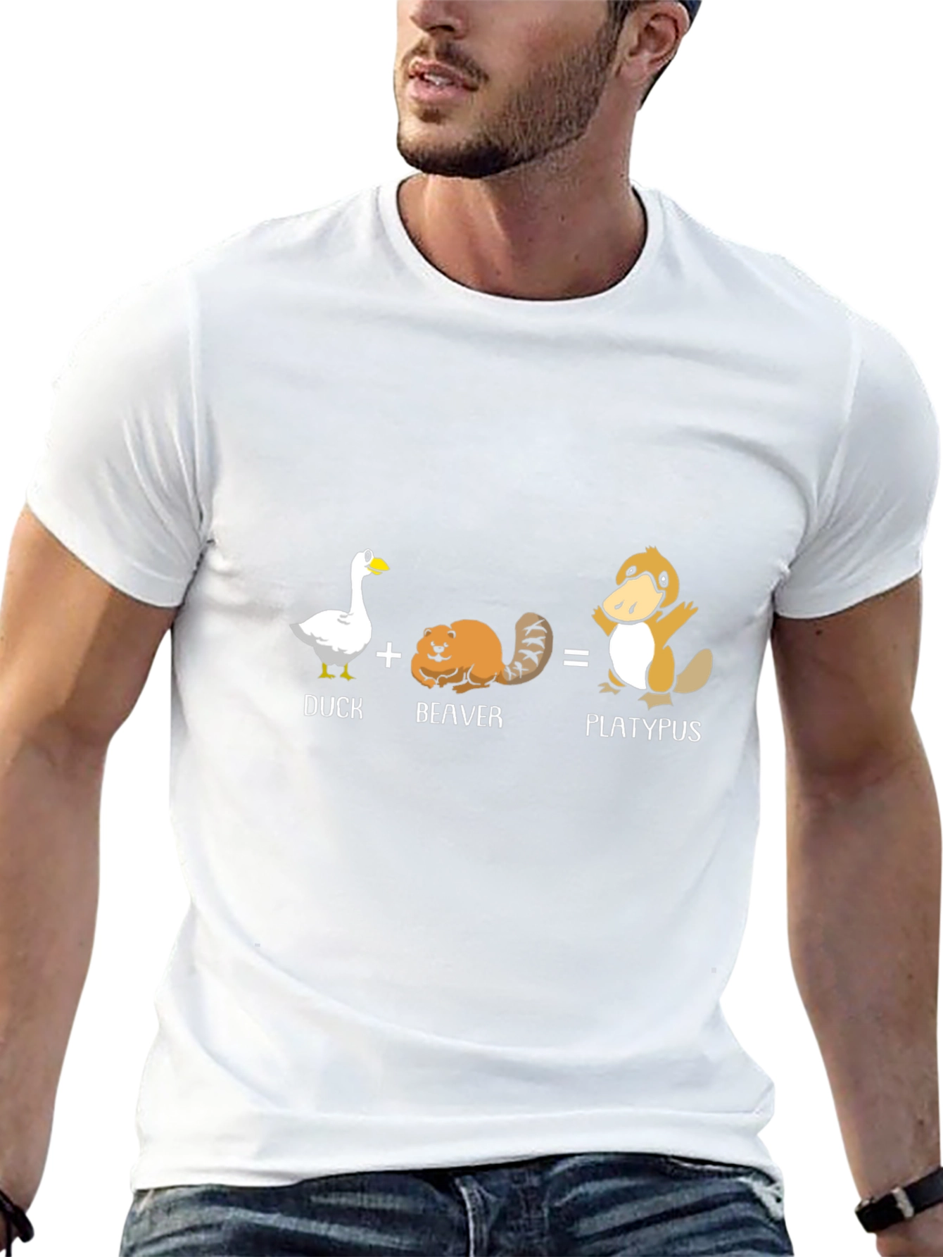 Duck Plus Beaver Equals Platypus Graphic T-Shirt