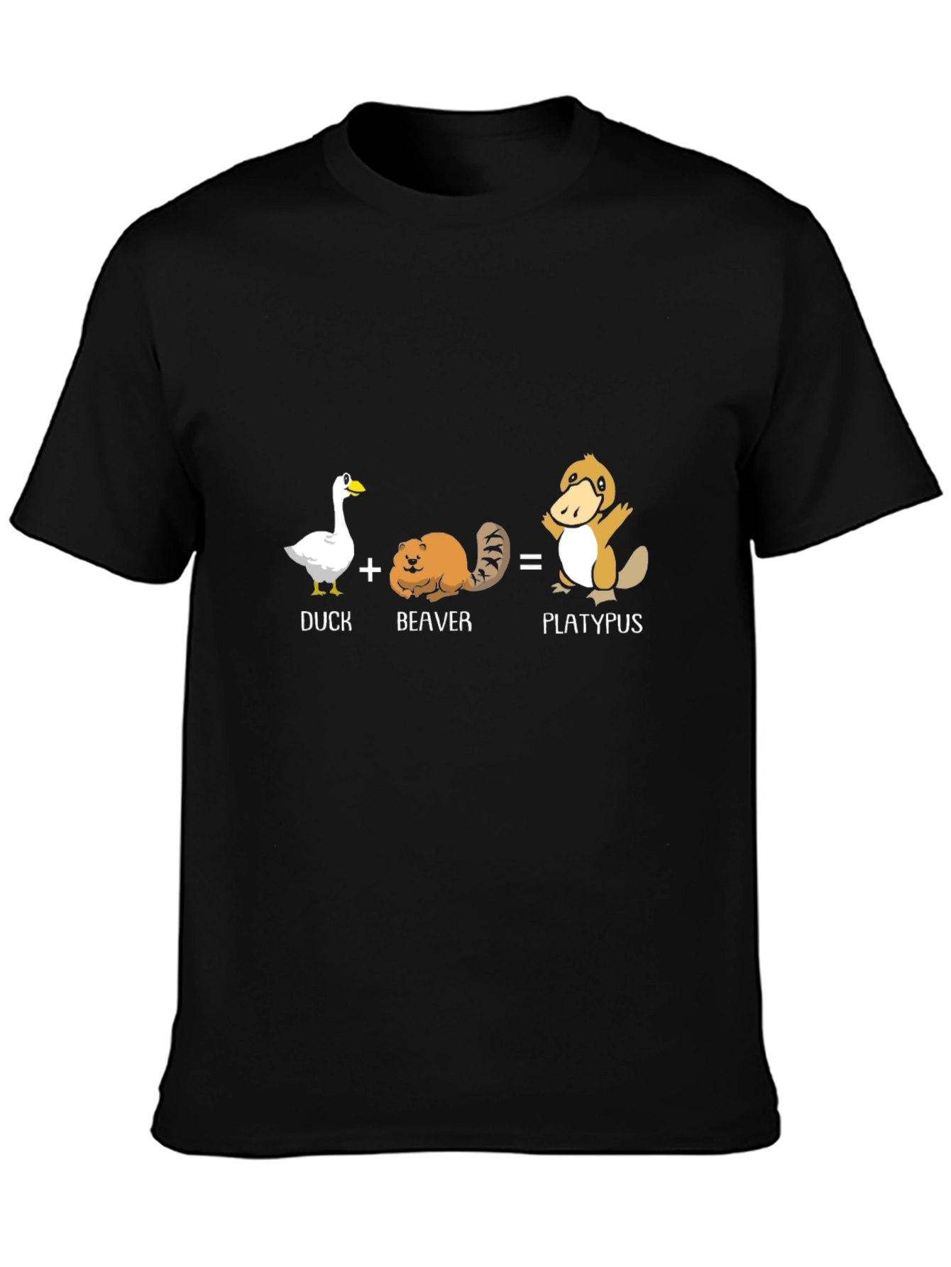 Duck Plus Beaver Equals Platypus Graphic T-Shirt