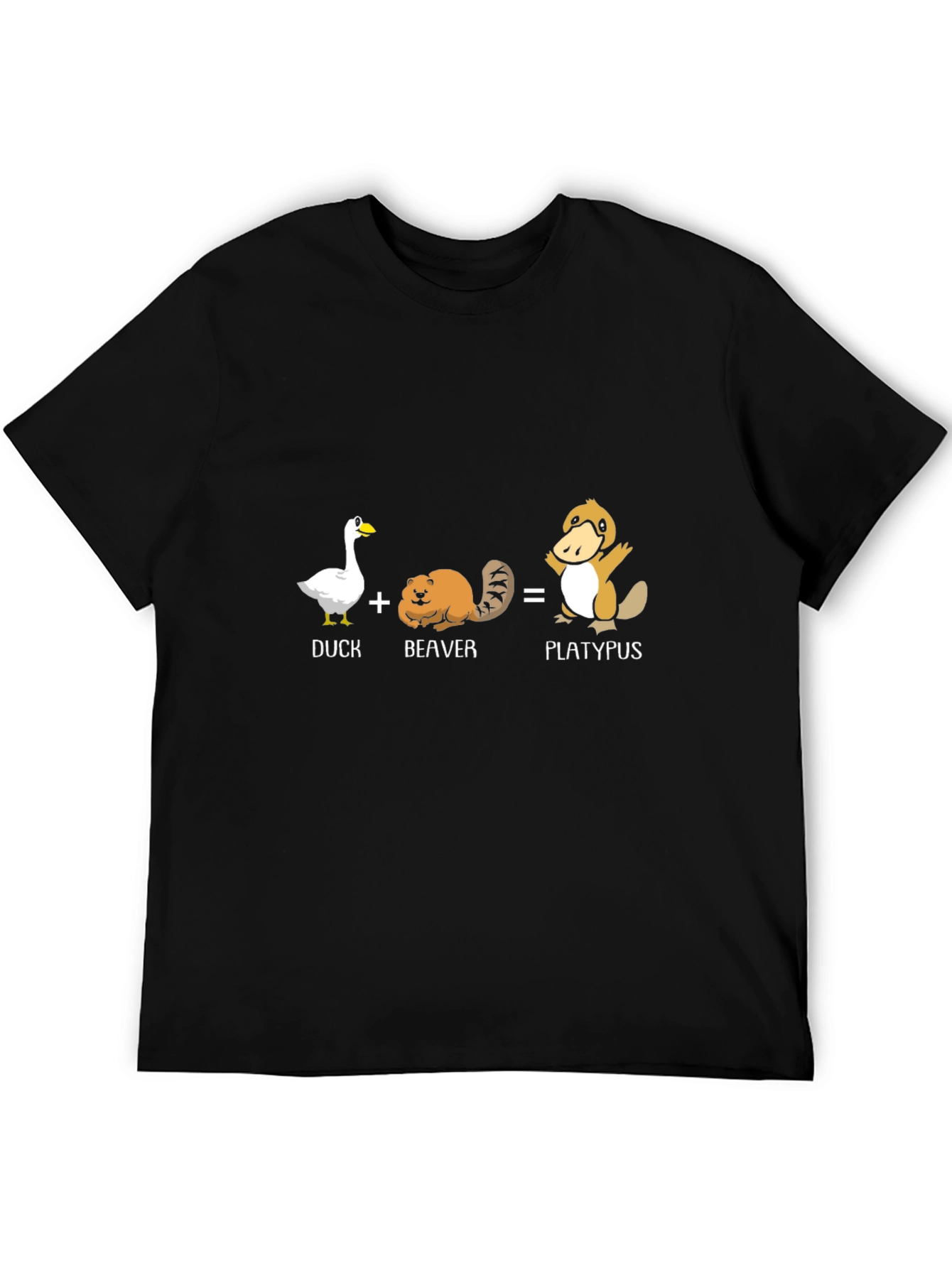 Duck Plus Beaver Equals Platypus Graphic T-Shirt