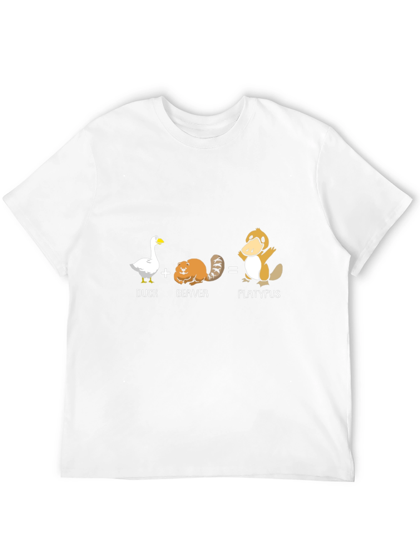 Duck Plus Beaver Equals Platypus Graphic T-Shirt