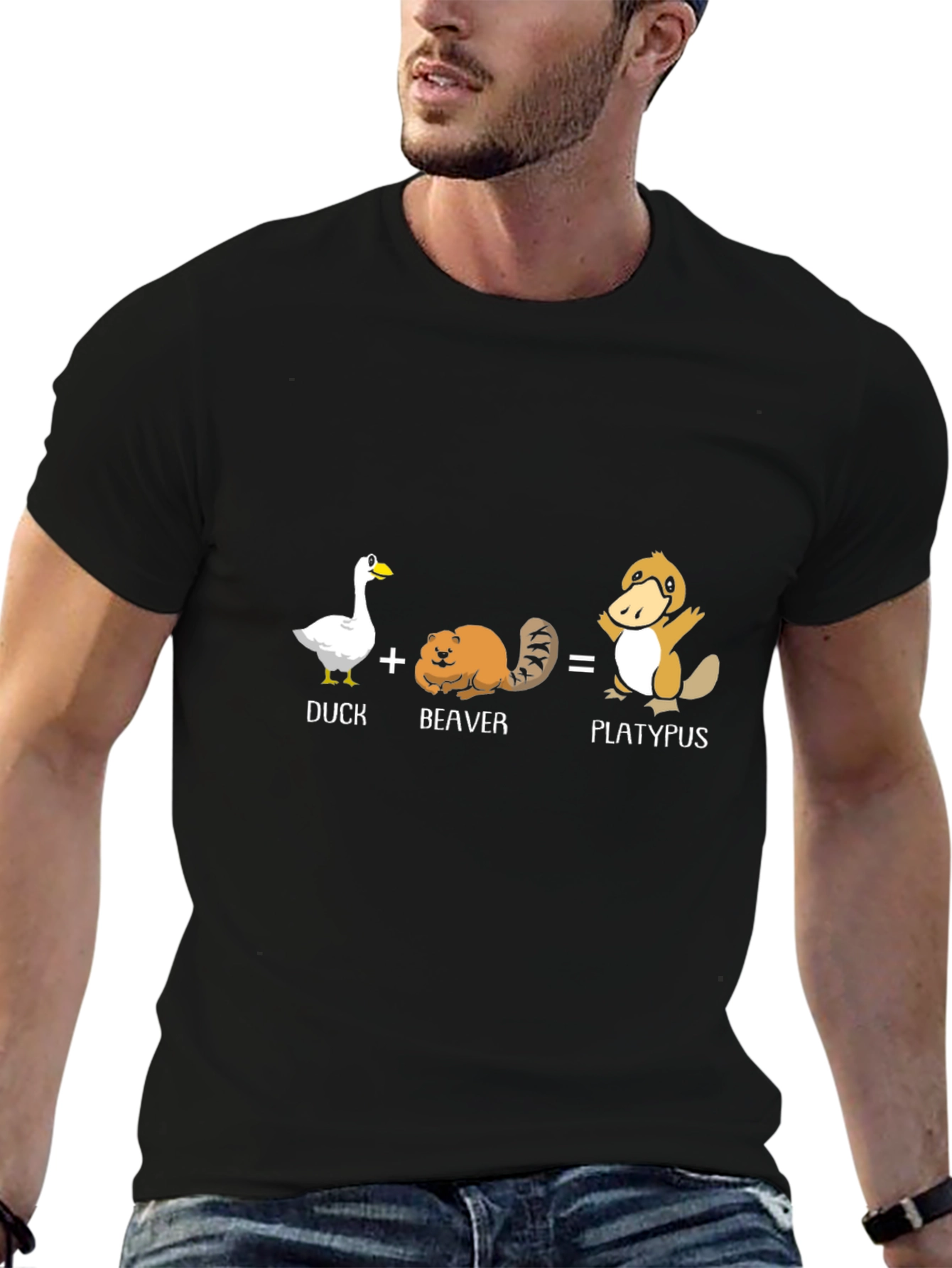 Duck Plus Beaver Equals Platypus Graphic T-Shirt