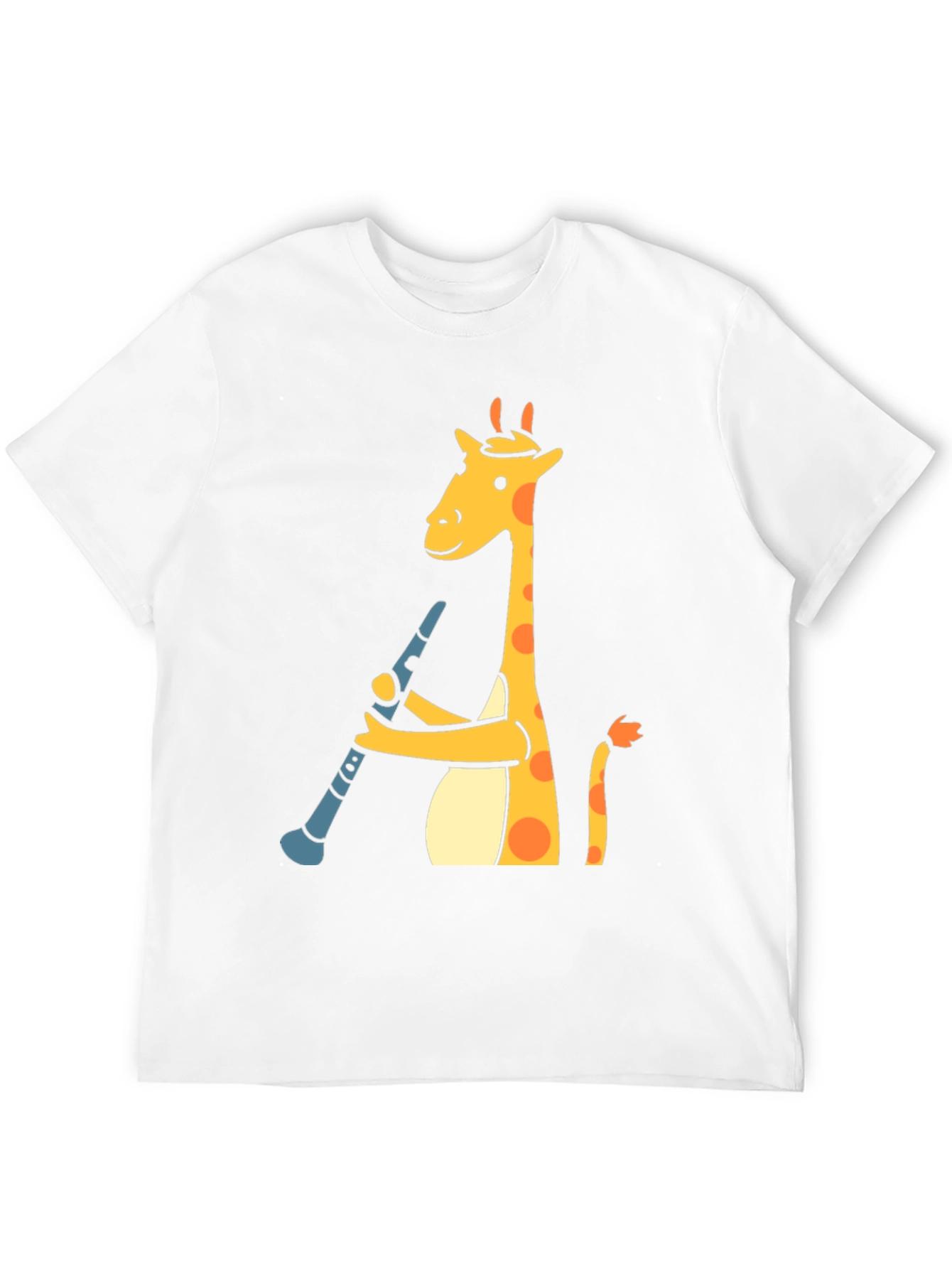 Giraffe Clarinet Player T-Shirt - Black