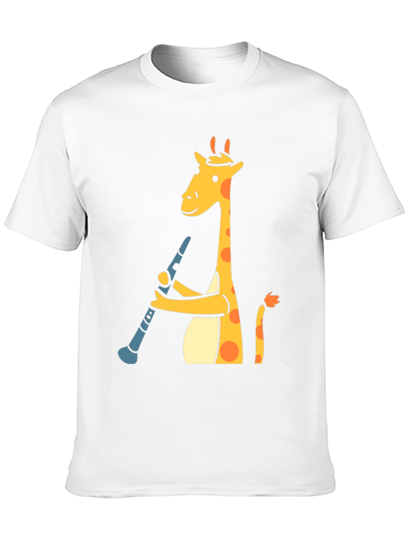 Giraffe Clarinet Player T-Shirt - Black