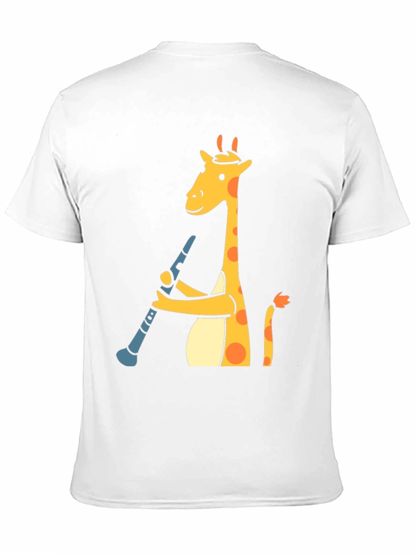 Giraffe Clarinet Player T-Shirt - Black