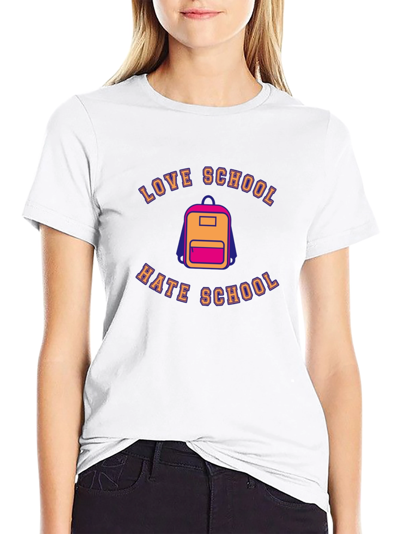 Love Hate School Backpack T-Shirt