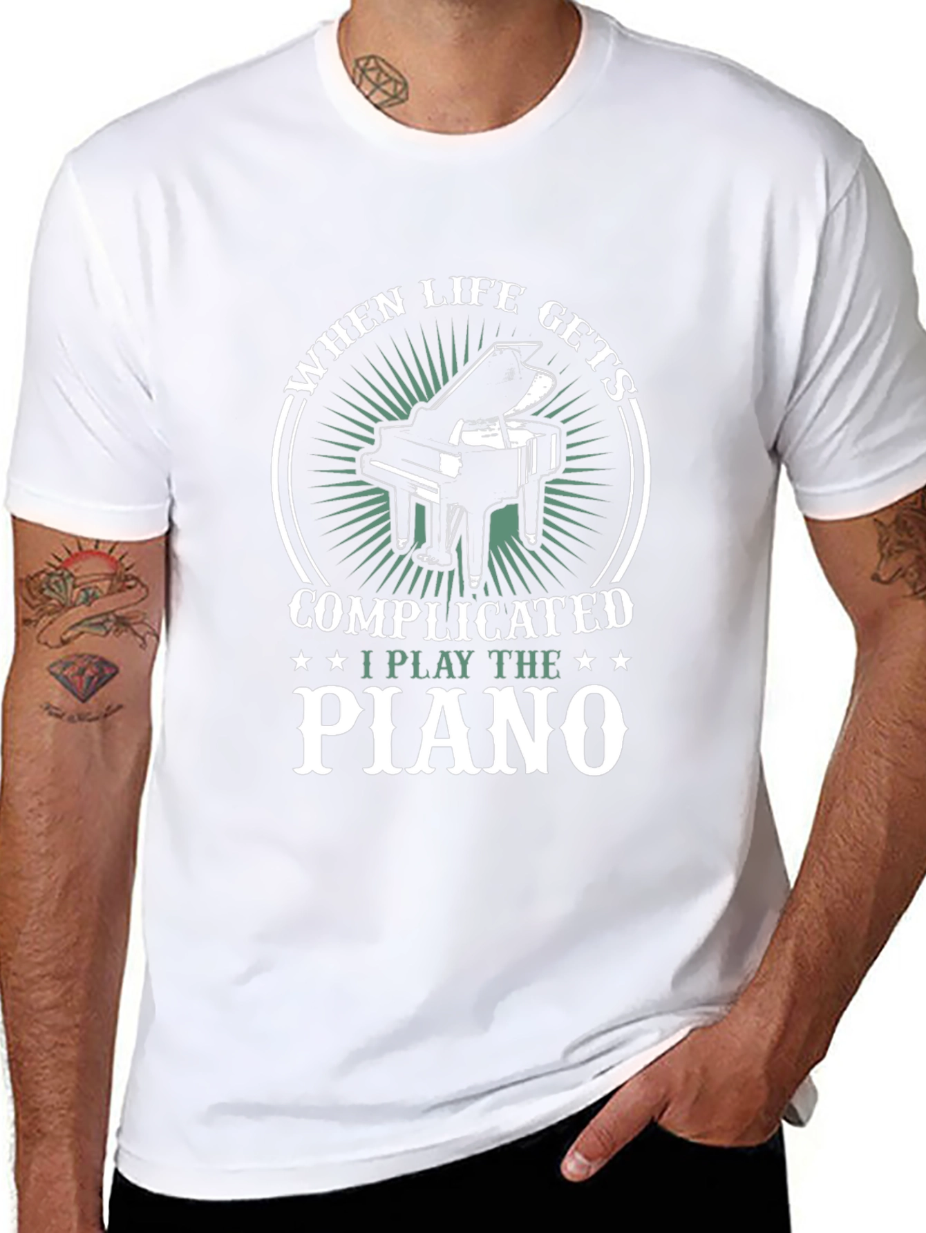 When Life Gets Complicated I Play Piano T-Shirt