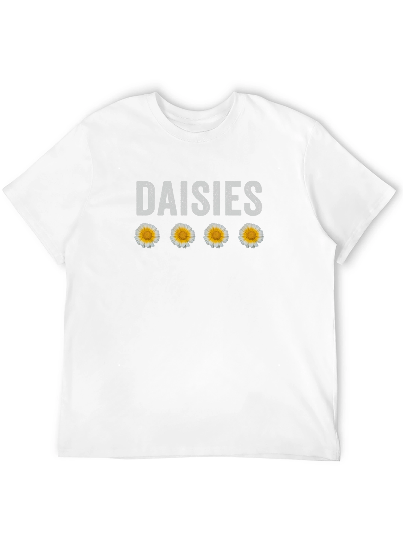 Daisies T-Shirt - Floral Graphic Tee - Black