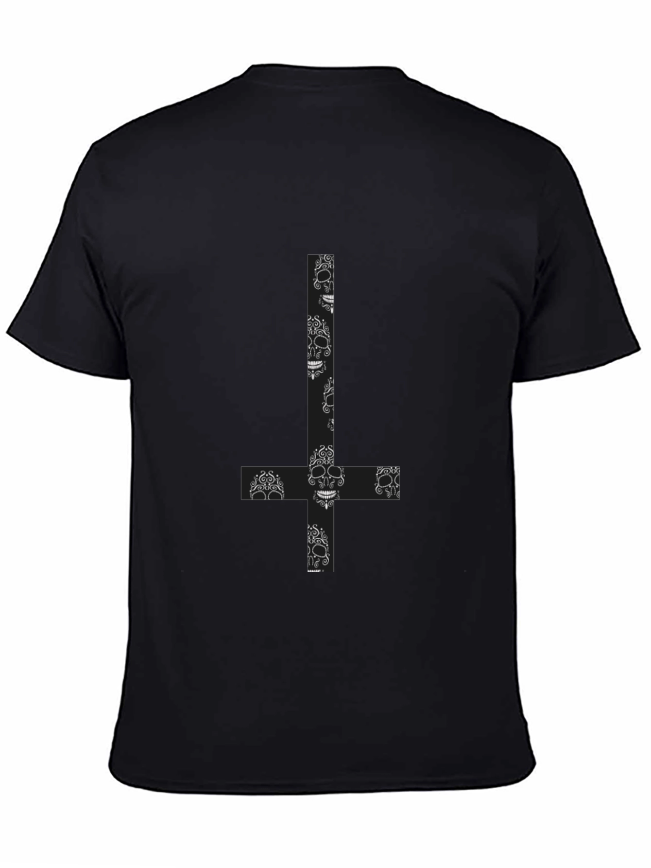 Skull Cross Graphic T-Shirt - Black