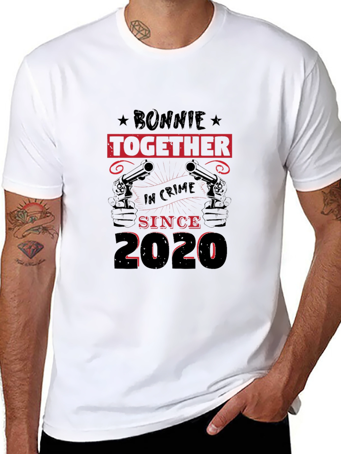 Bonnie & Clyde T-Shirt: Together In Crime Since 2020