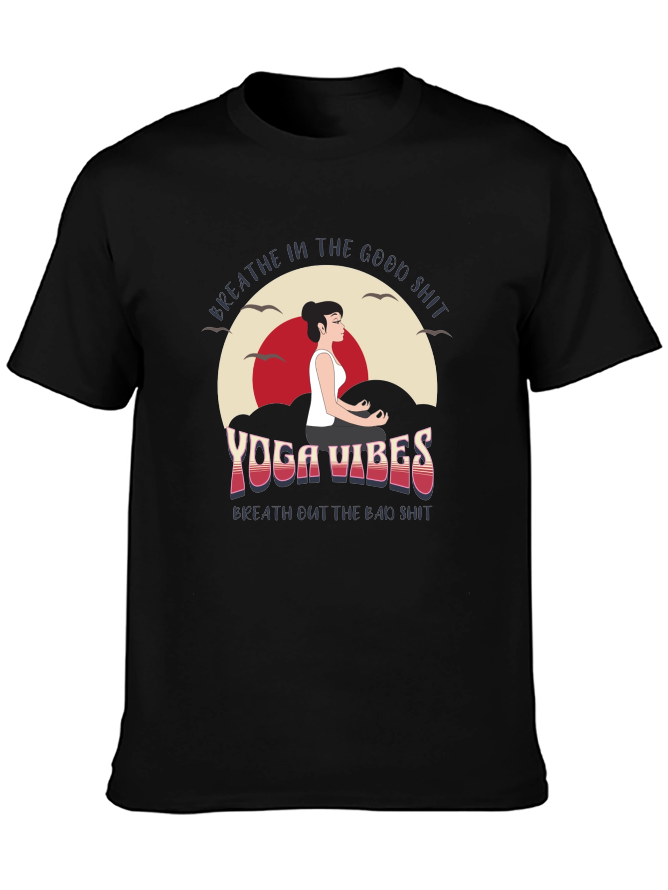 Yoga Vibes Graphic Tee - Breathe In the Good