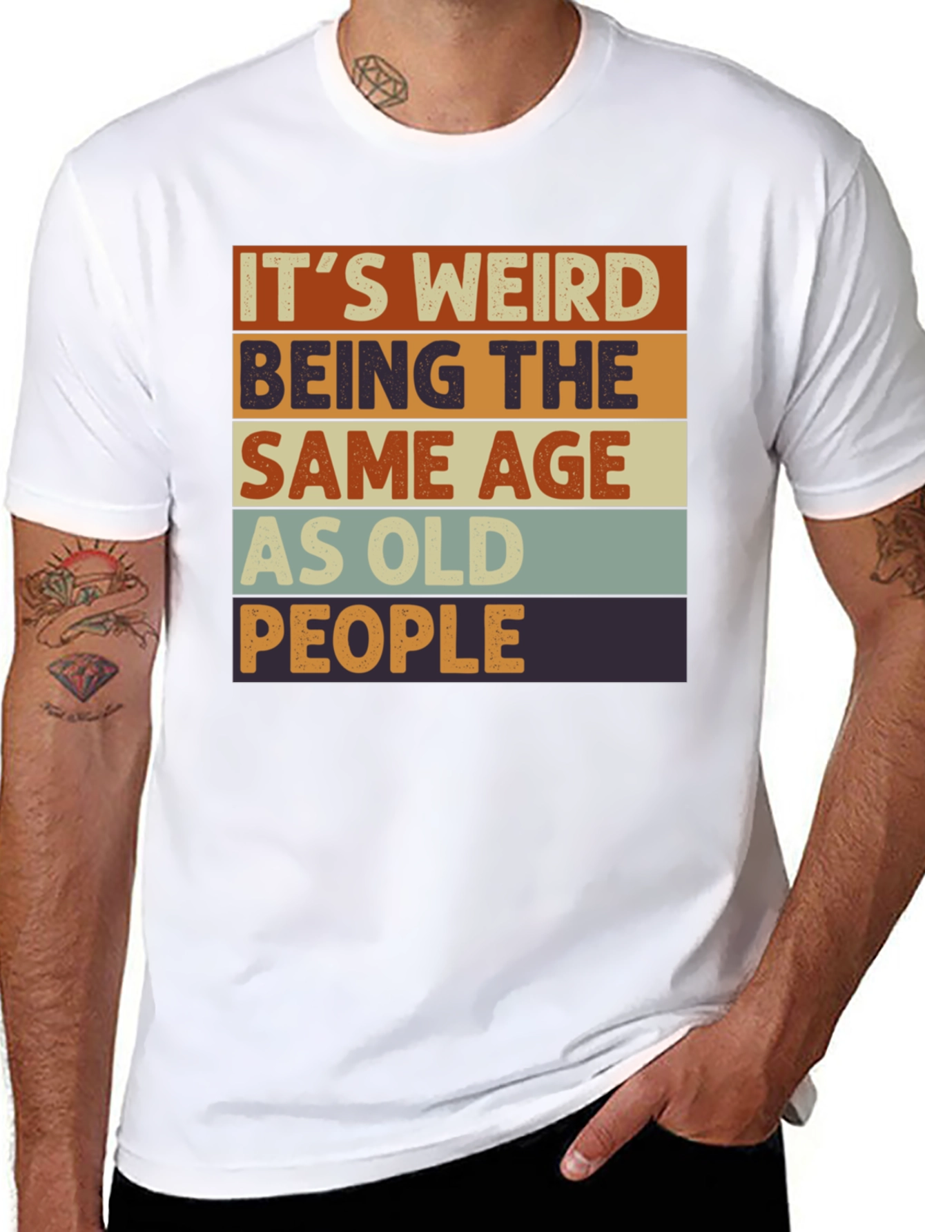 Funny Retro Its Weird Being Old T-Shirt