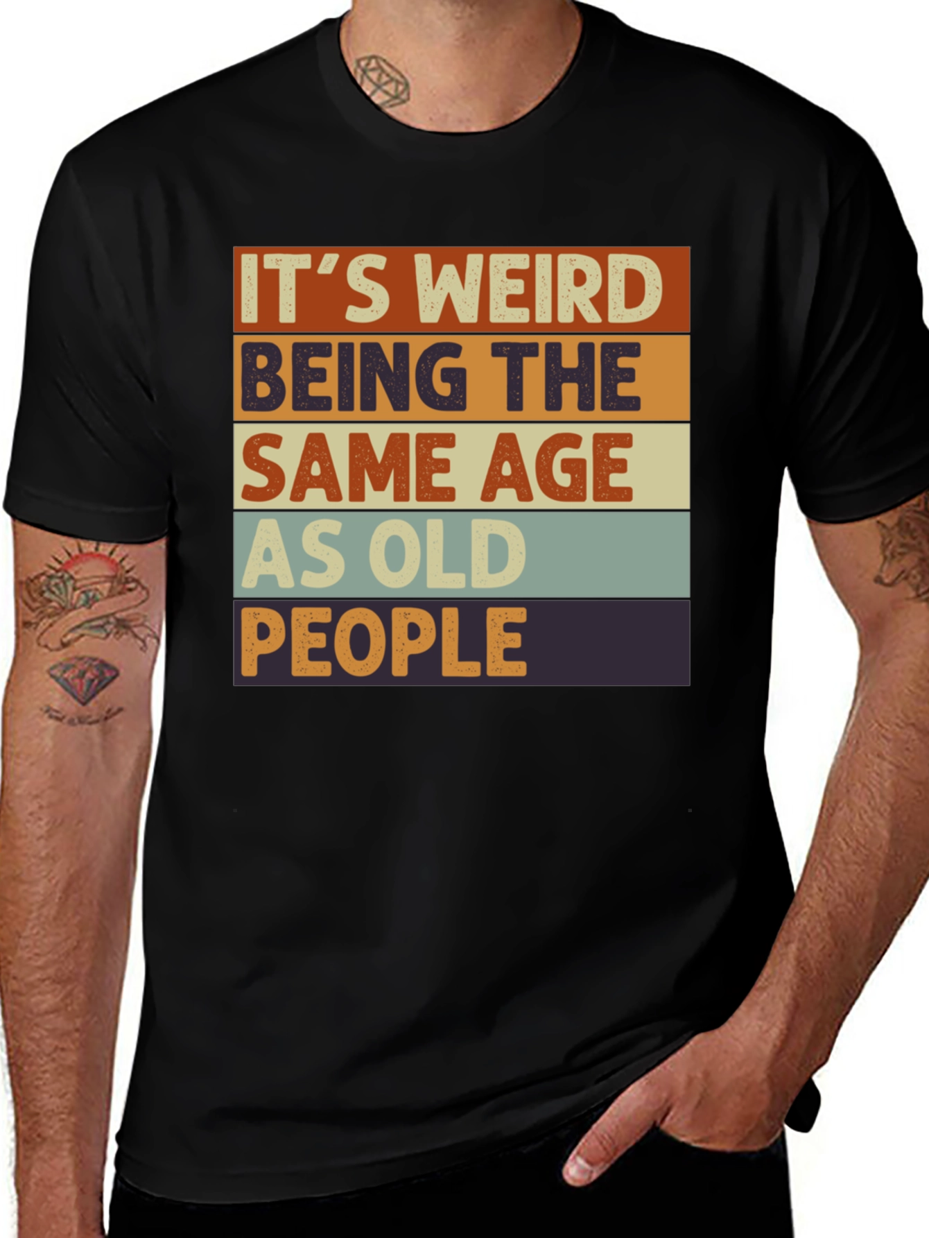 Funny Retro Its Weird Being Old T-Shirt