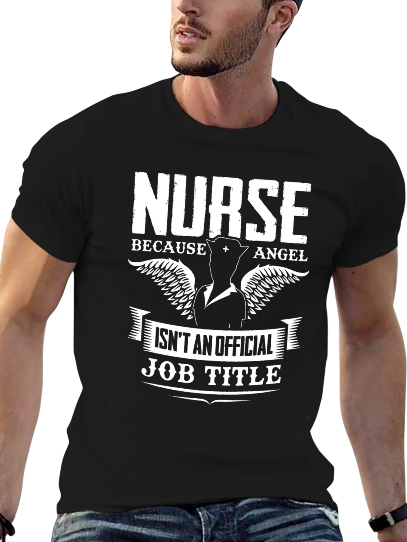 Nurse Angel Job Title T-Shirt