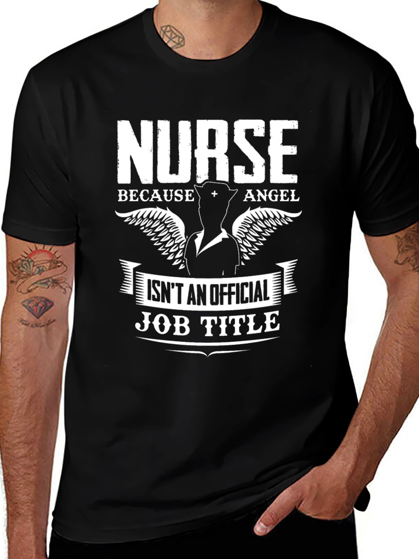 Nurse Angel Job Title T-Shirt