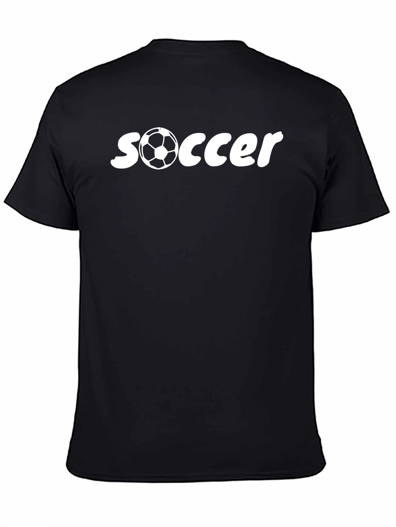 Soccer Graphic Tee - Black Cotton T-Shirt