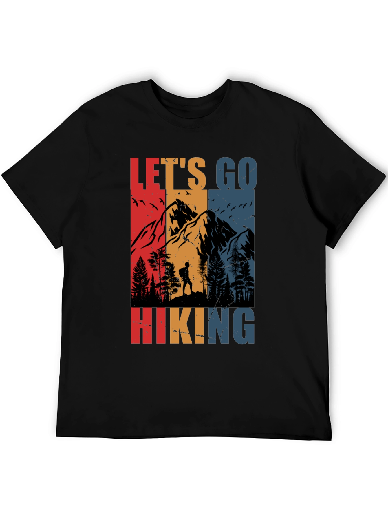 Lets Go Hiking Tee - Mountain Adventure