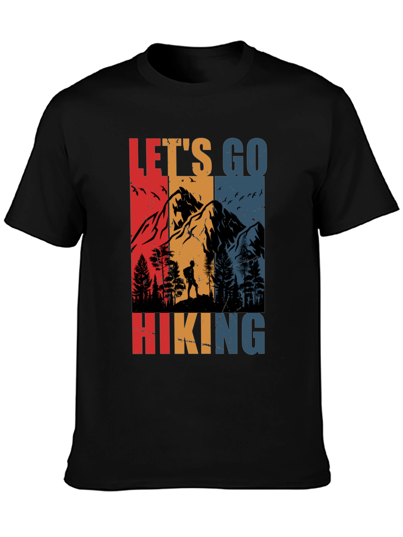 Lets Go Hiking Tee - Mountain Adventure