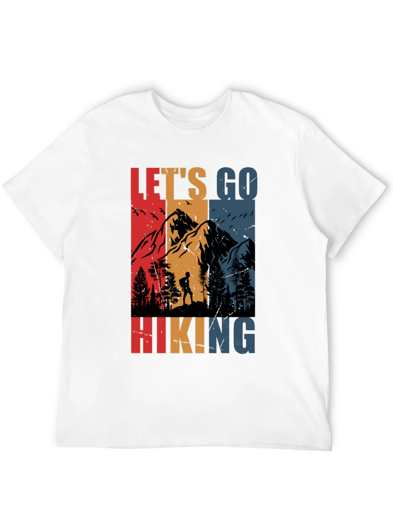 Lets Go Hiking Tee - Mountain Adventure