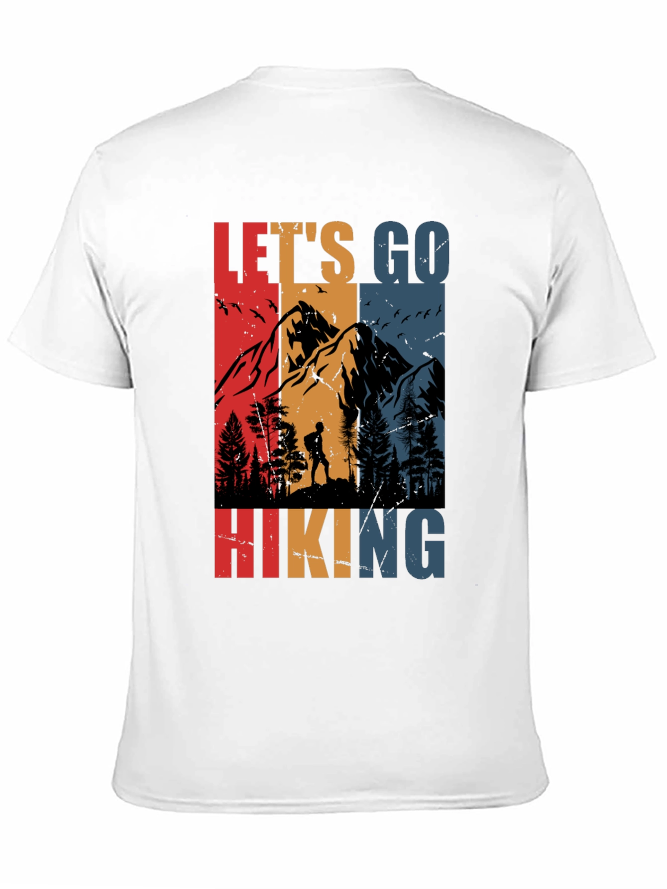 Lets Go Hiking Tee - Mountain Adventure