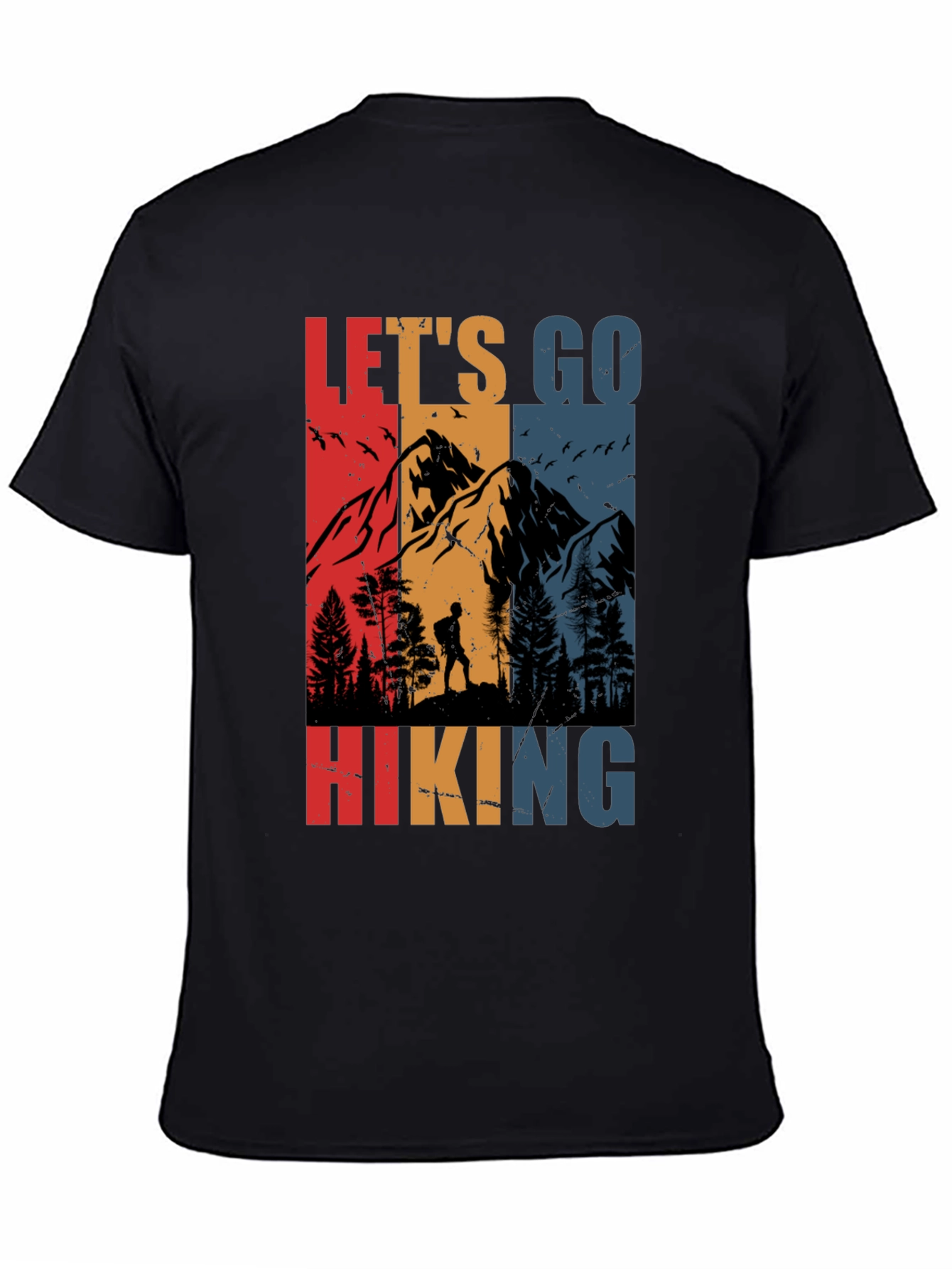 Lets Go Hiking Tee - Mountain Adventure