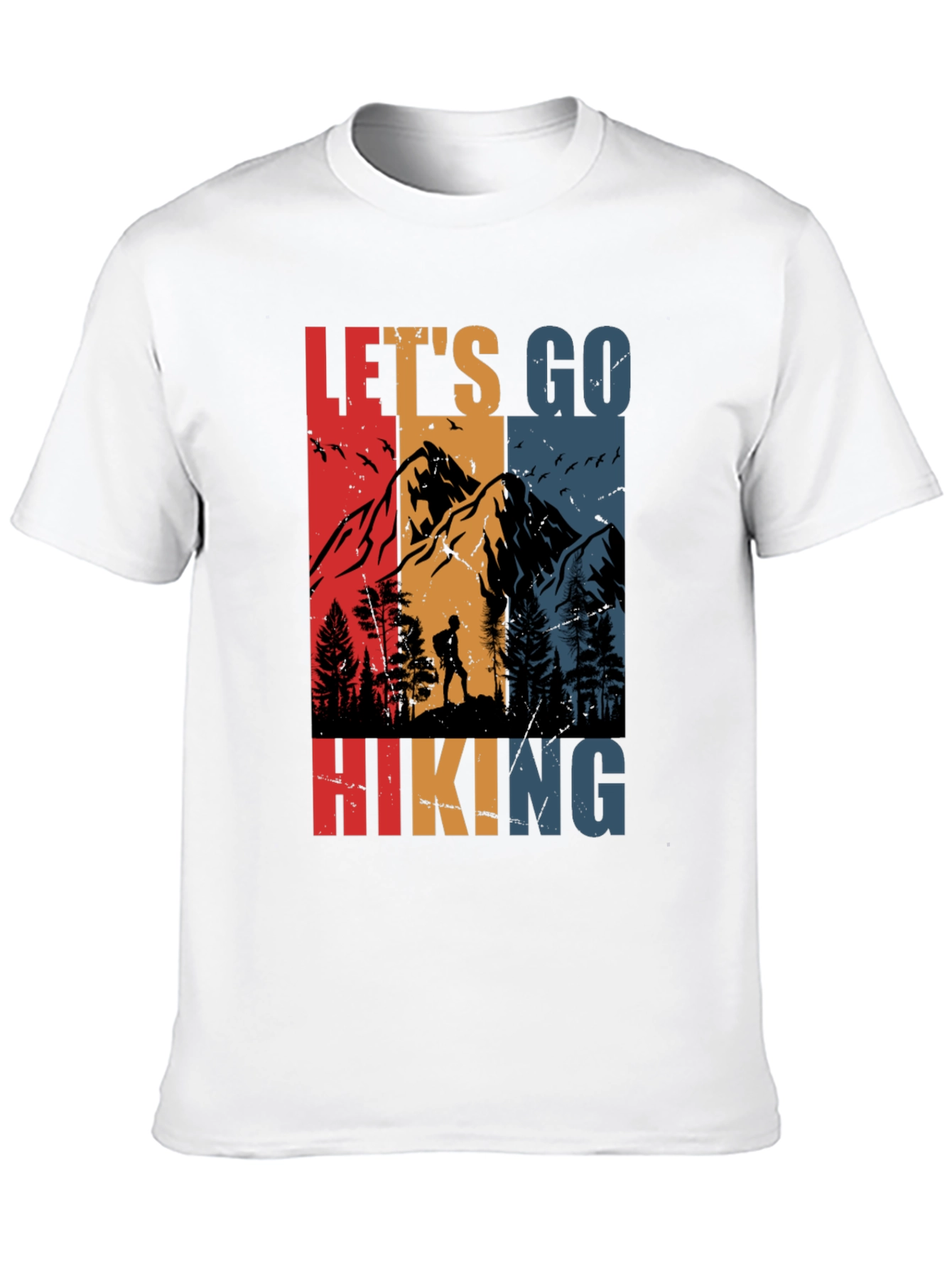 Lets Go Hiking Tee - Mountain Adventure