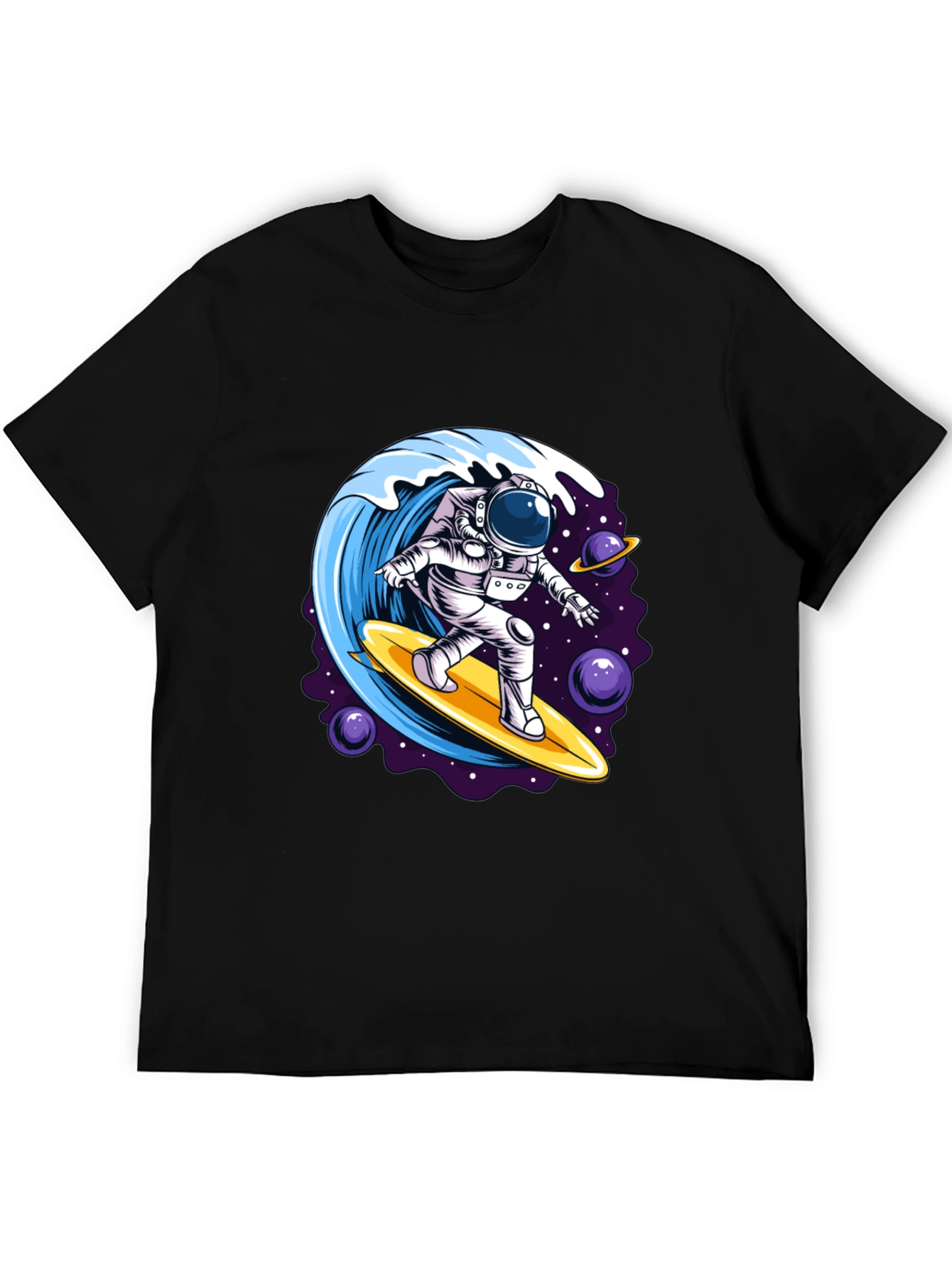 Astronaut Surfing Wave Graphic T-Shirt