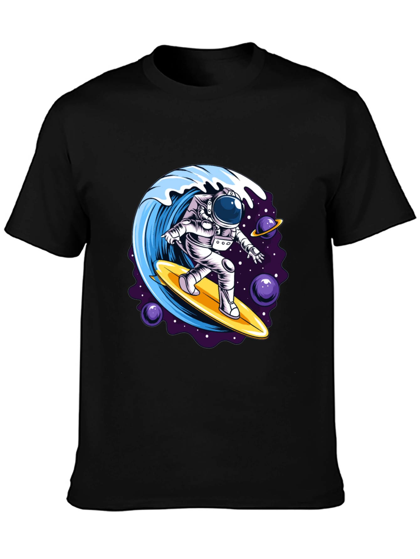 Astronaut Surfing Wave Graphic T-Shirt
