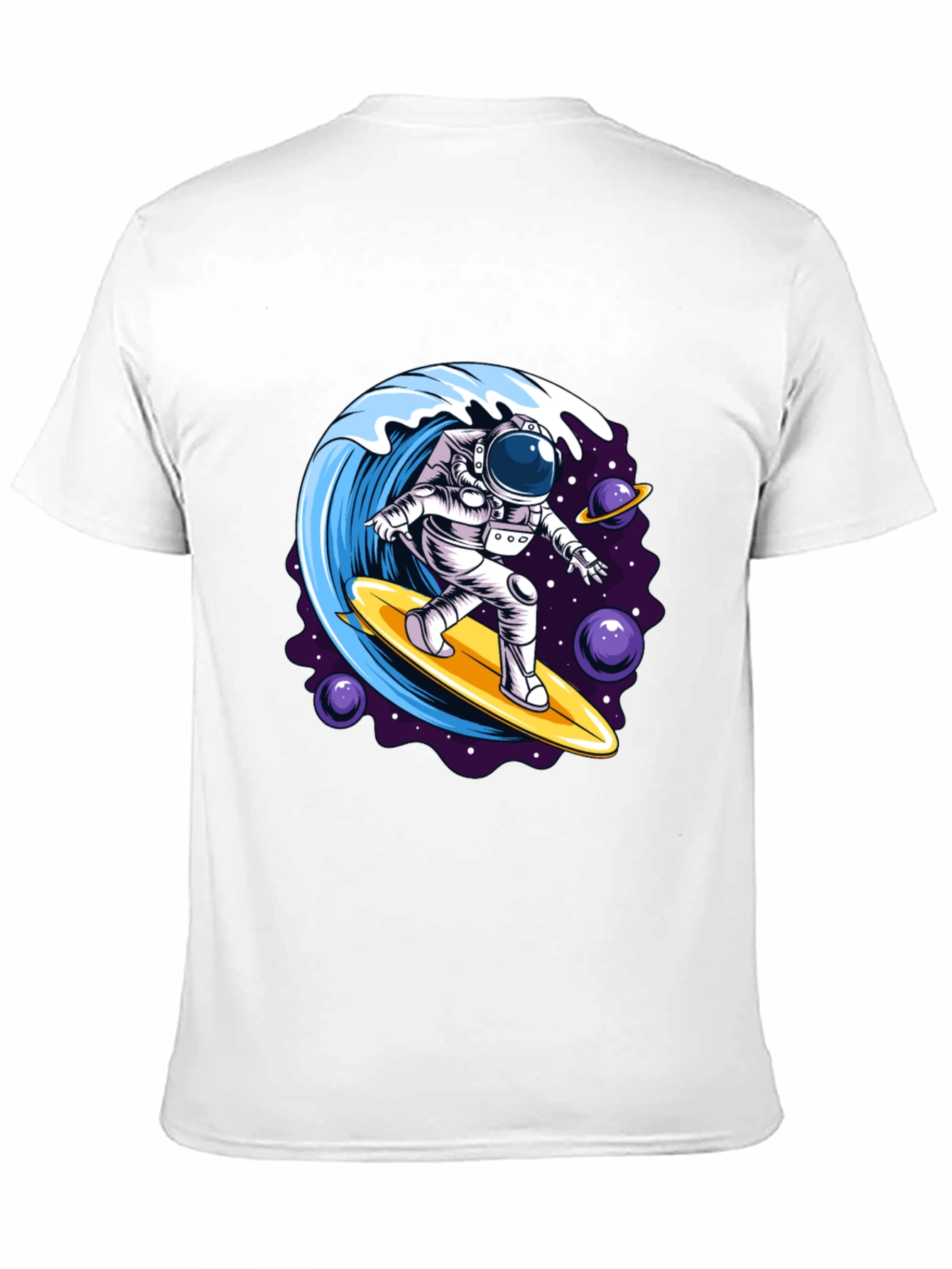 Astronaut Surfing Wave Graphic T-Shirt