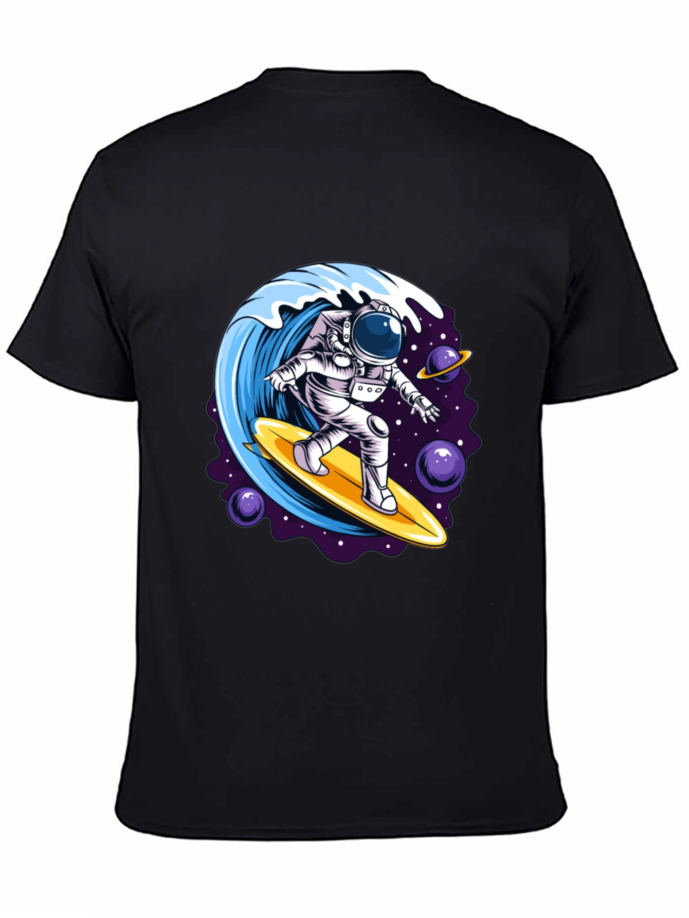 Astronaut Surfing Wave Graphic T-Shirt