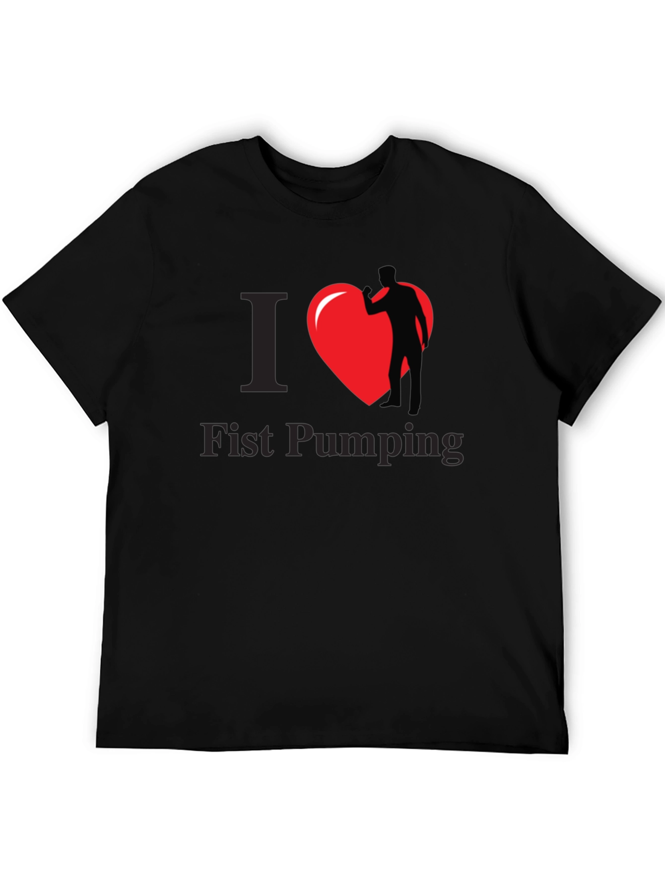 I Heart Fist Pumping Black T-Shirt