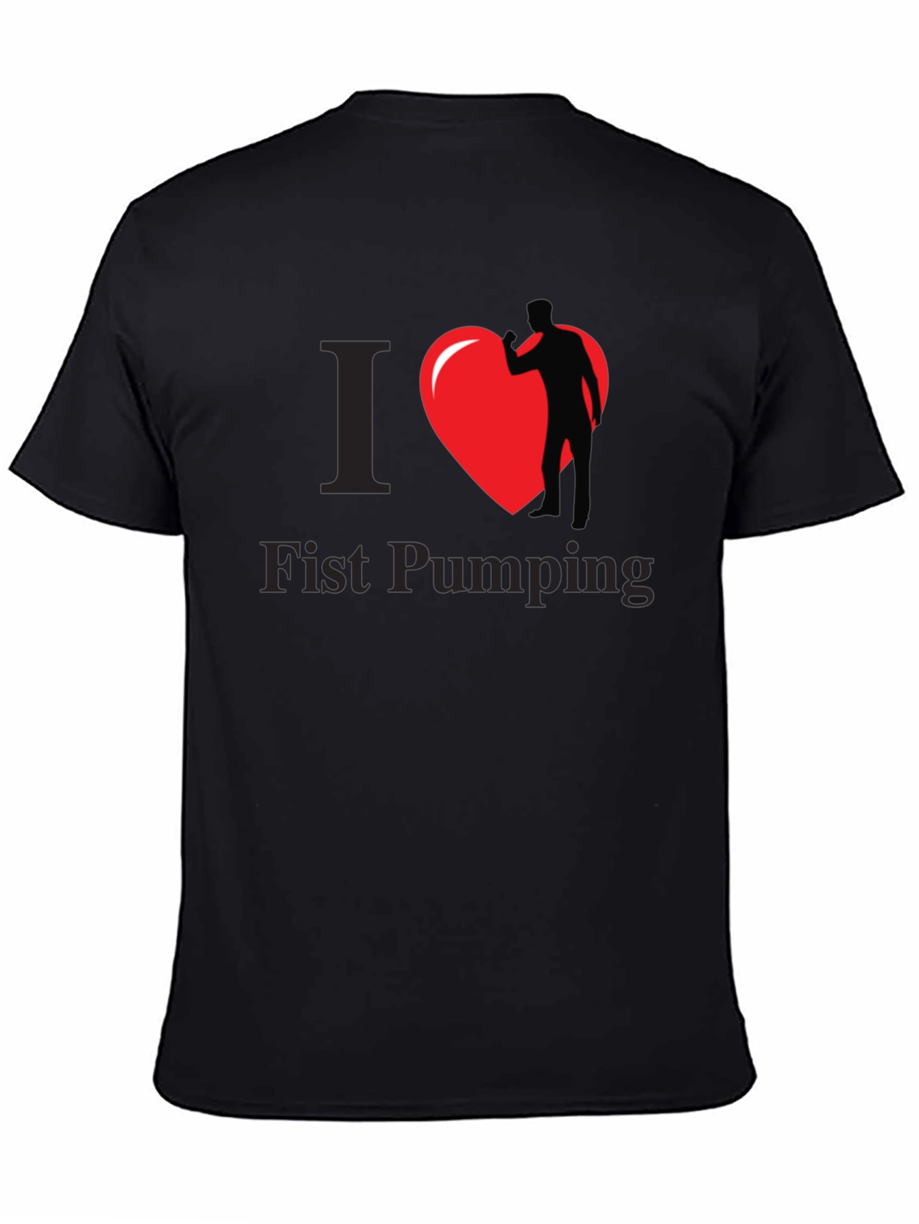 I Heart Fist Pumping Black T-Shirt