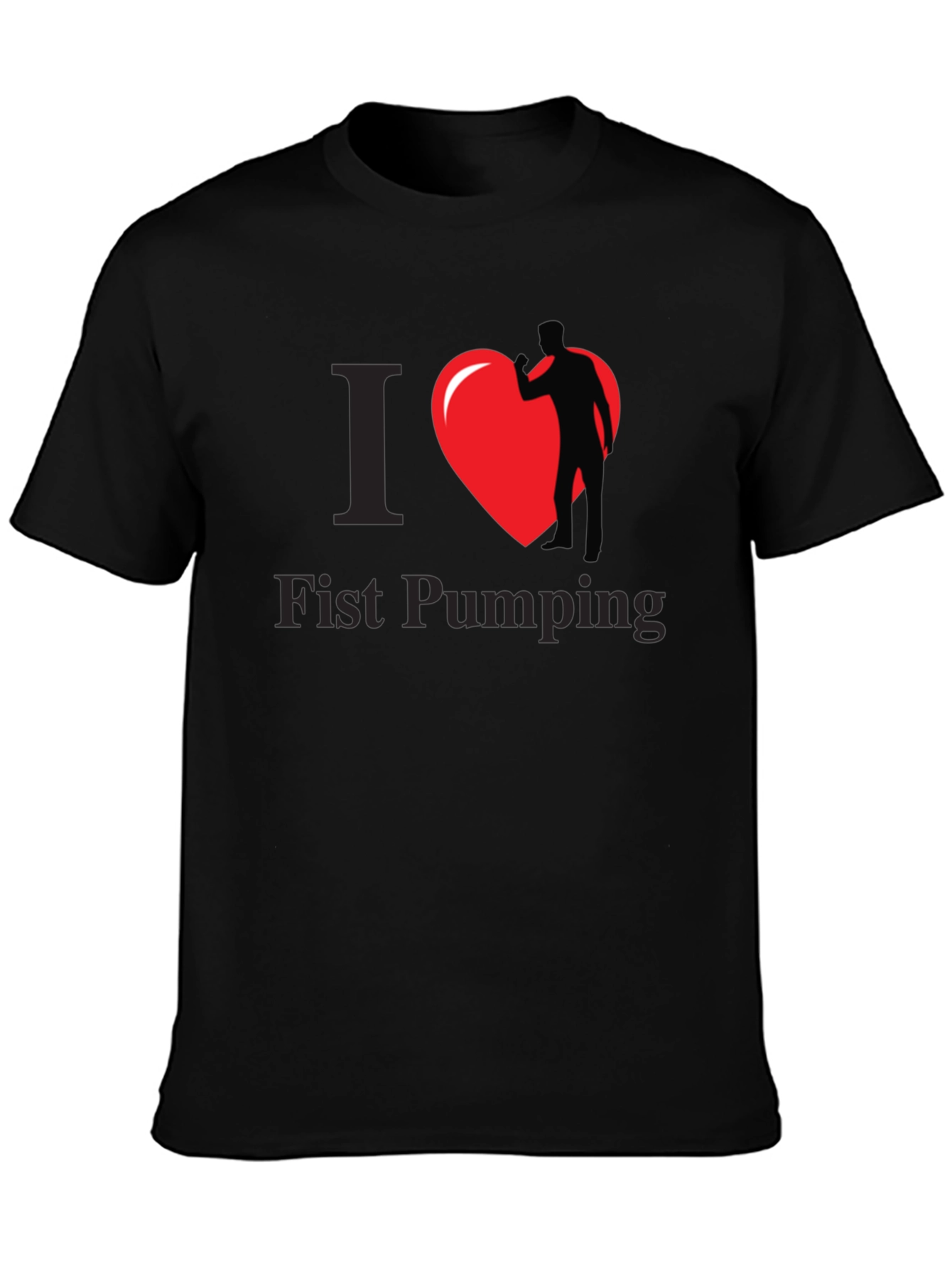 I Heart Fist Pumping Black T-Shirt