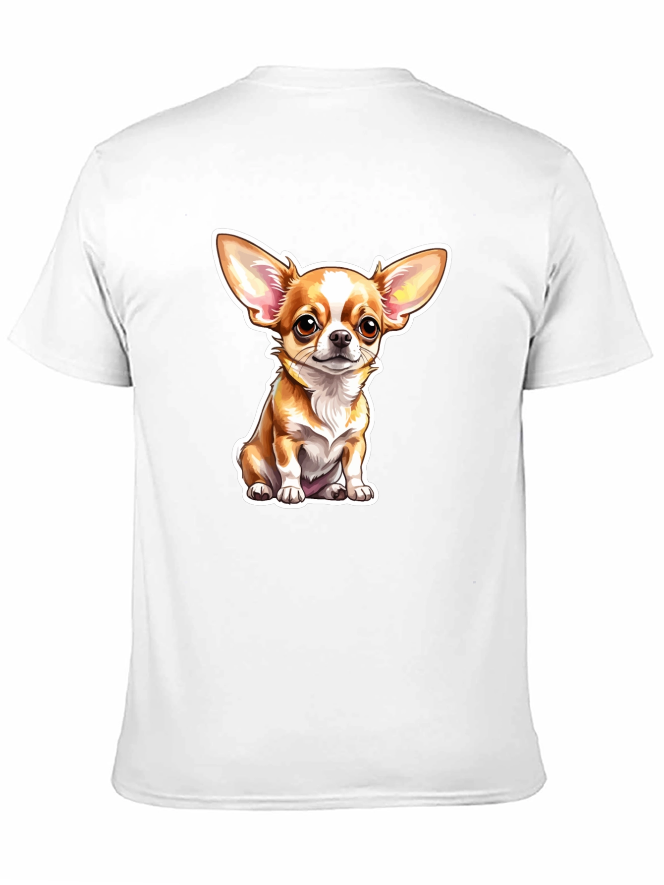 Chihuahua Dog Cartoon Graphic Black T-Shirt