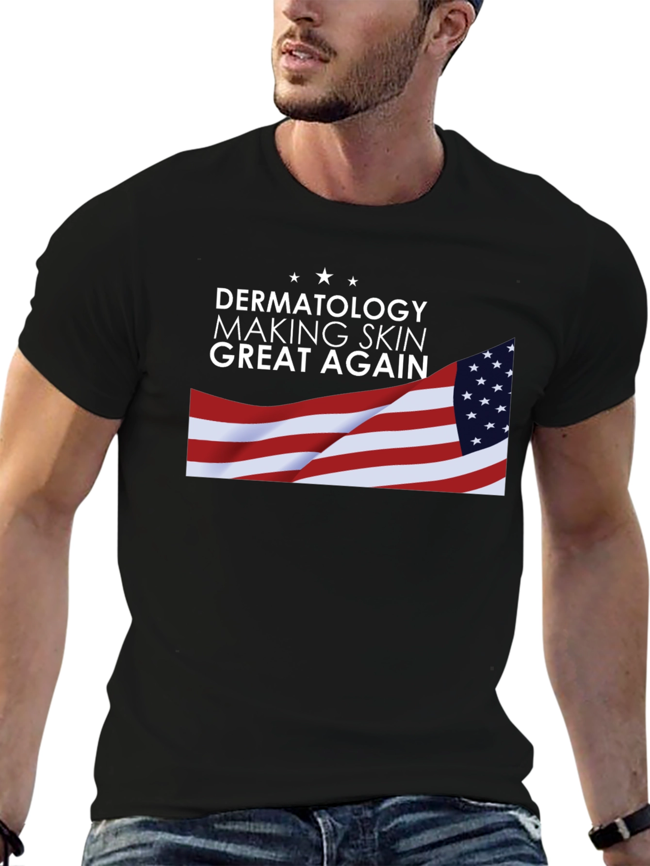 Dermatology Skin T-Shirt USA Flag Graphic Tee