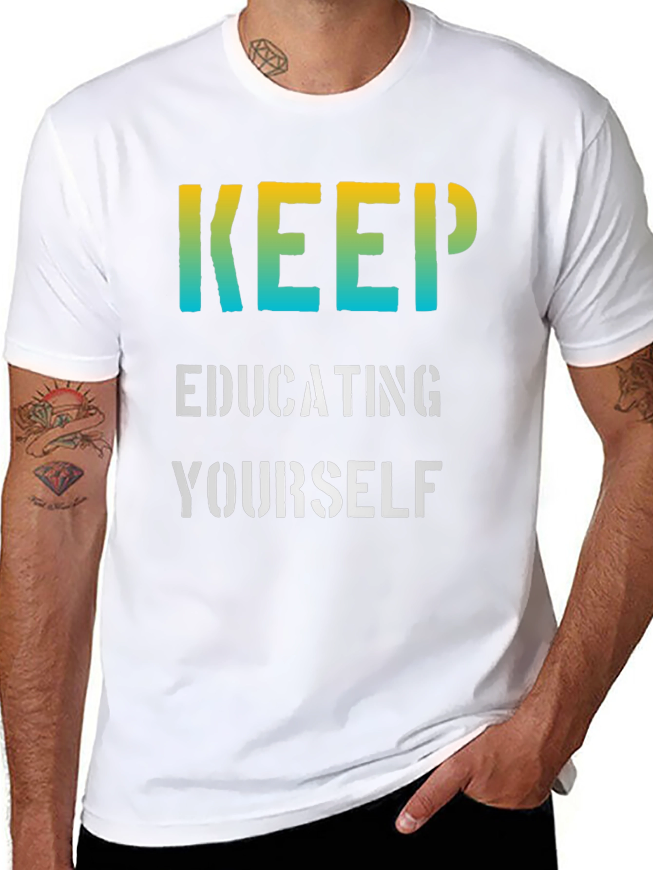 Keep Educating Yourself Graphic T-Shirt