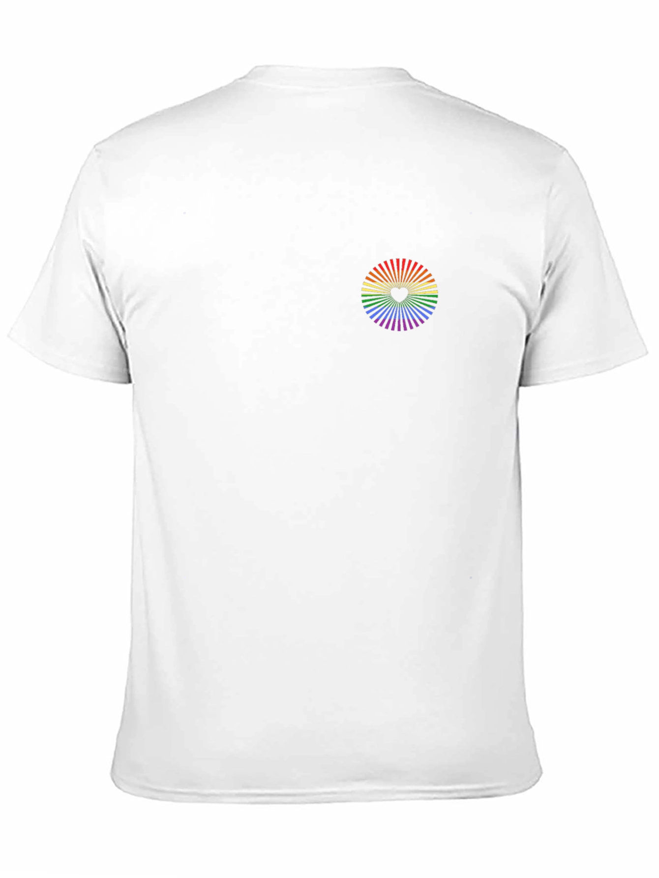 Rainbow Heart Graphic Black T-Shirt