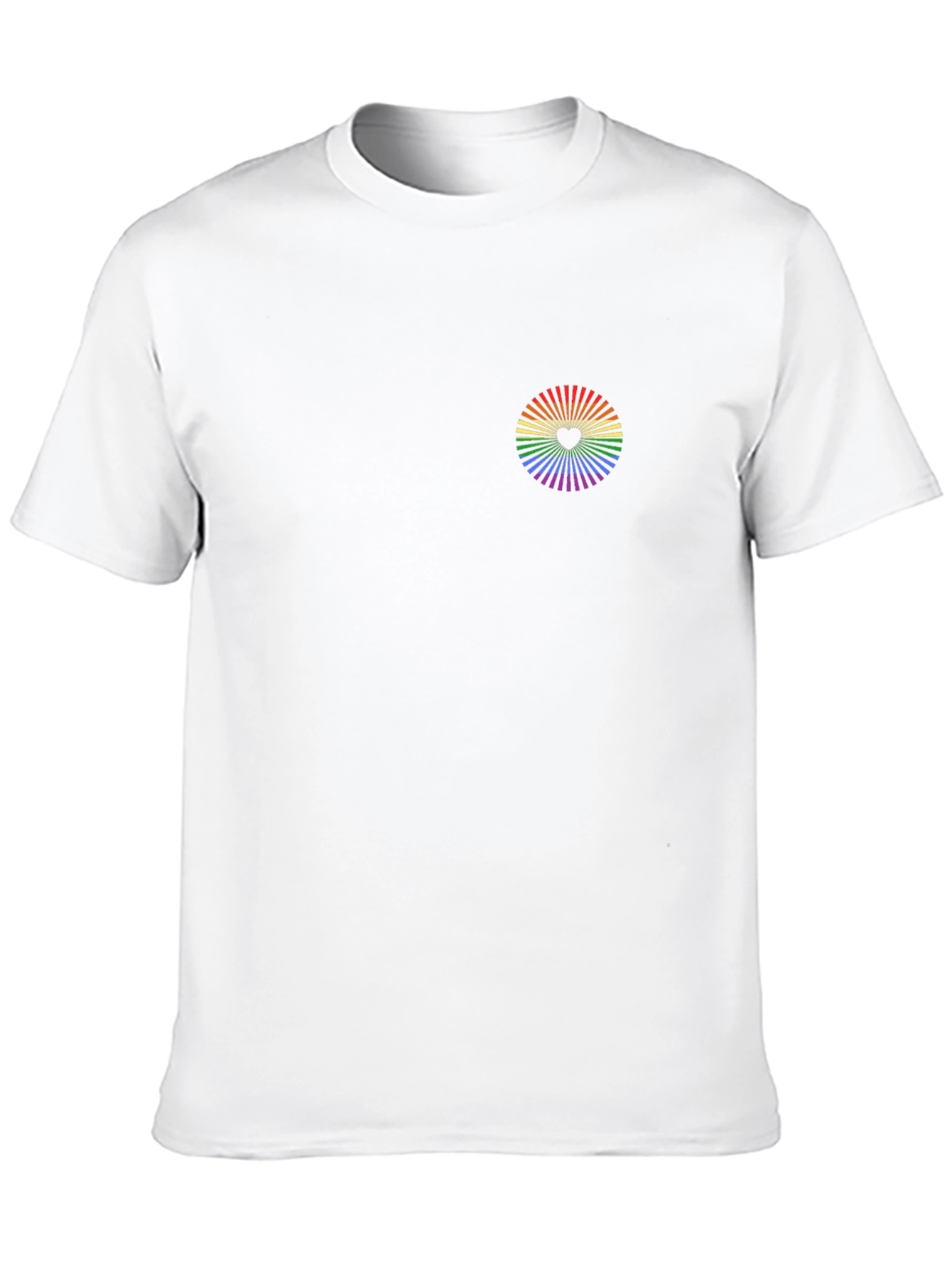 Rainbow Heart Graphic Black T-Shirt