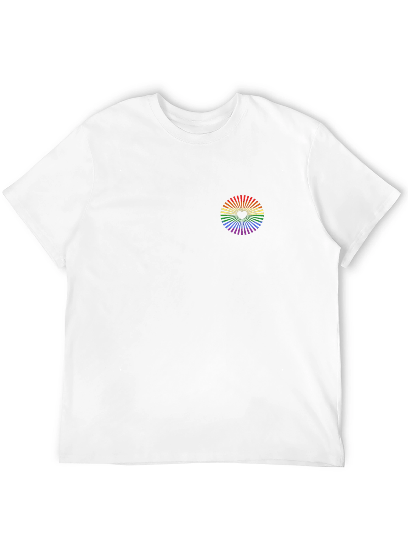 Rainbow Heart Graphic Black T-Shirt