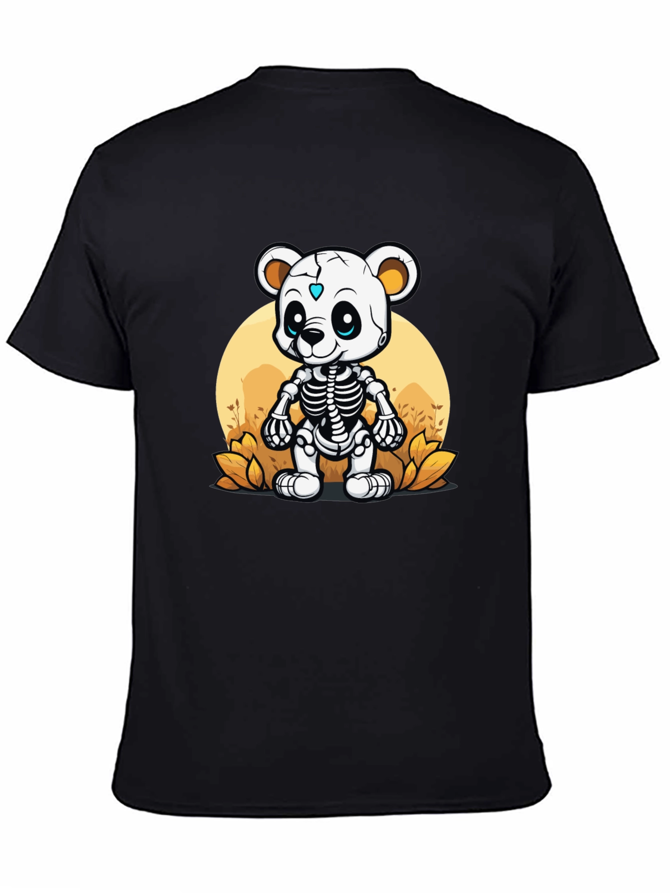Skeleton Bear Graphic T-Shirt - Unique Halloween Style