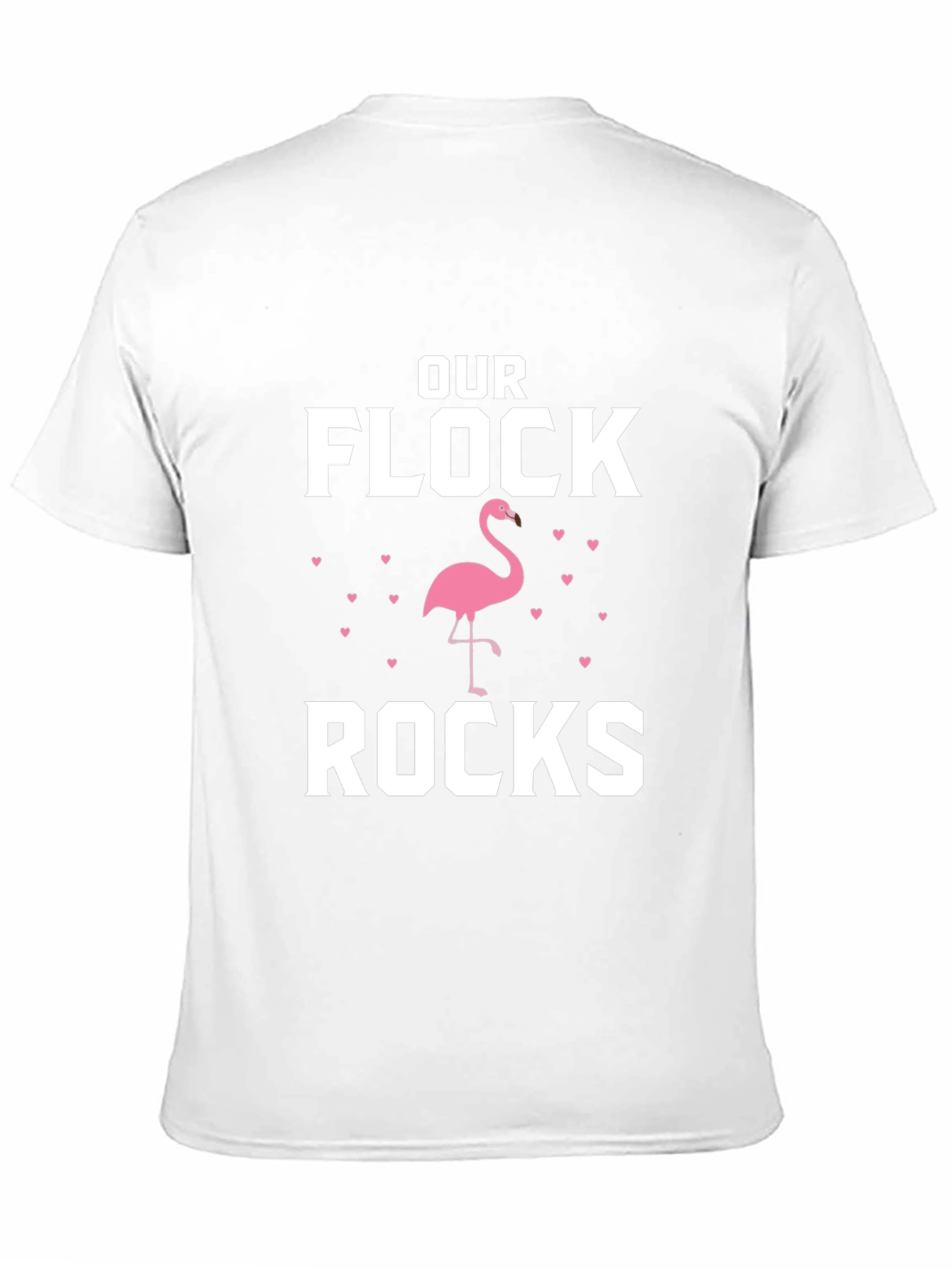 Our Flock Rocks T-Shirt Flamingo Family Tee