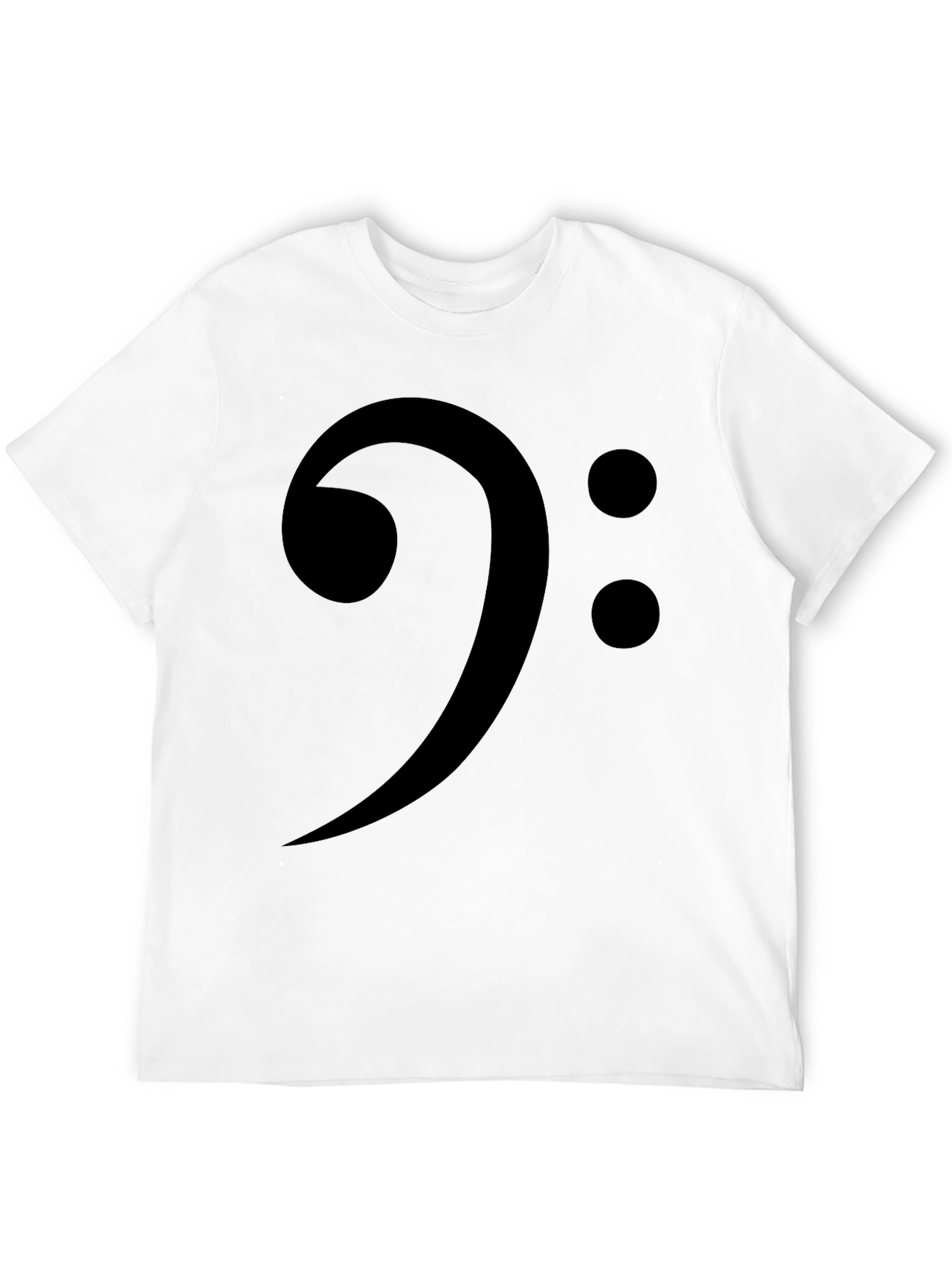 Bass Clef Black Graphic T-Shirt