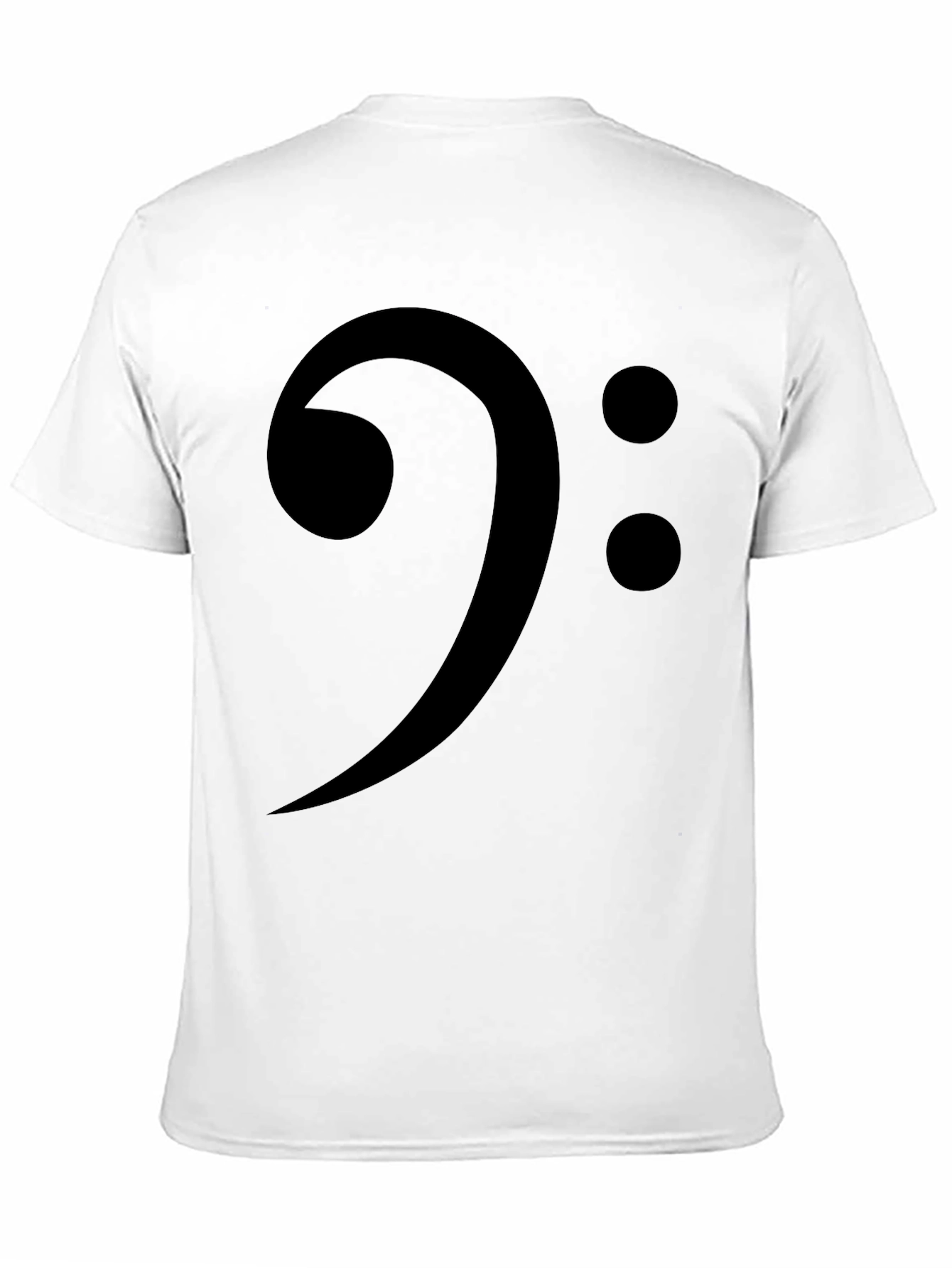 Bass Clef Black Graphic T-Shirt
