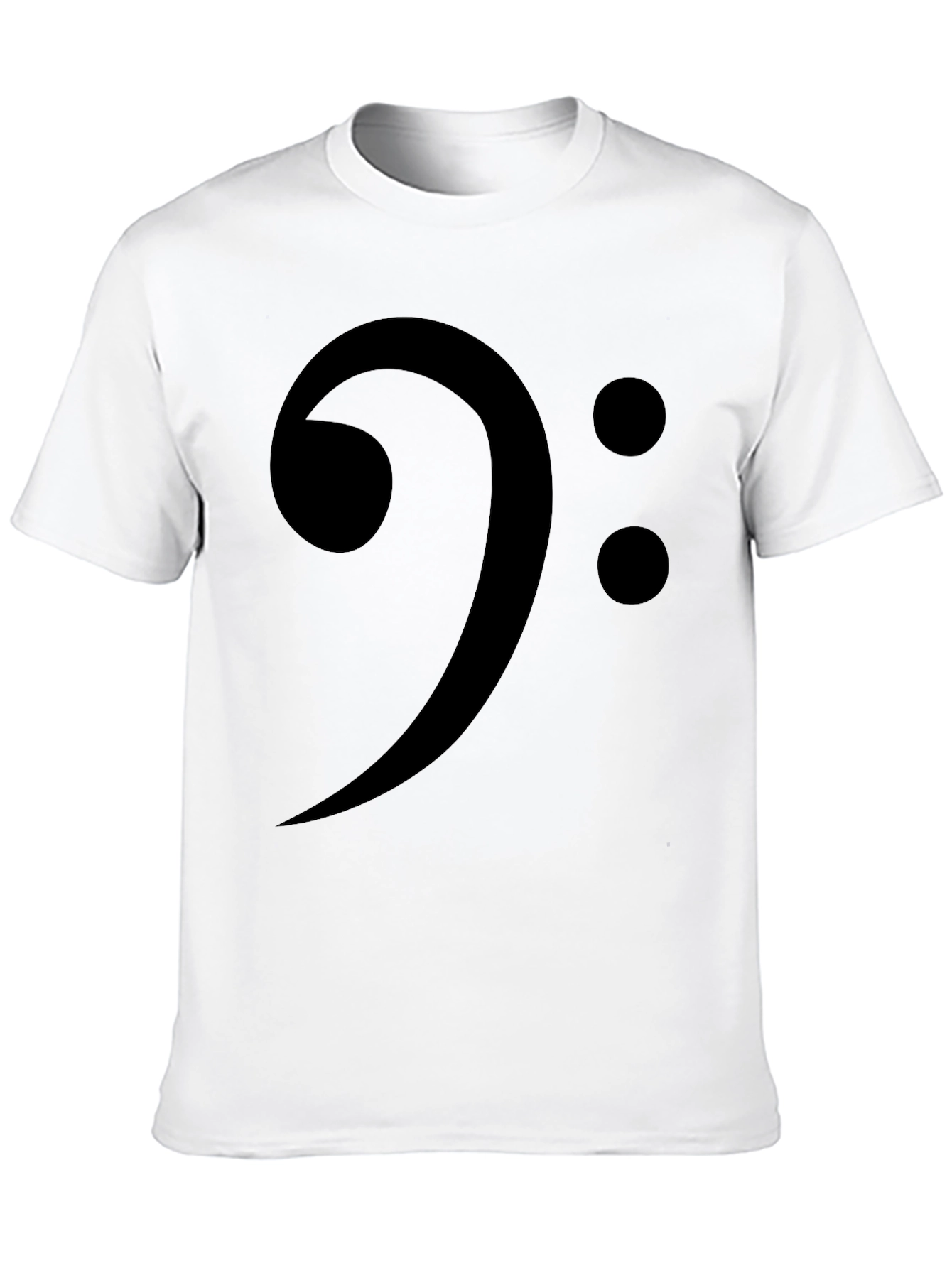 Bass Clef Black Graphic T-Shirt