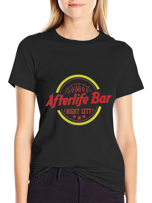 Afterlife Bar Night City T-Shirt - Cyberpunk Inspired Tee